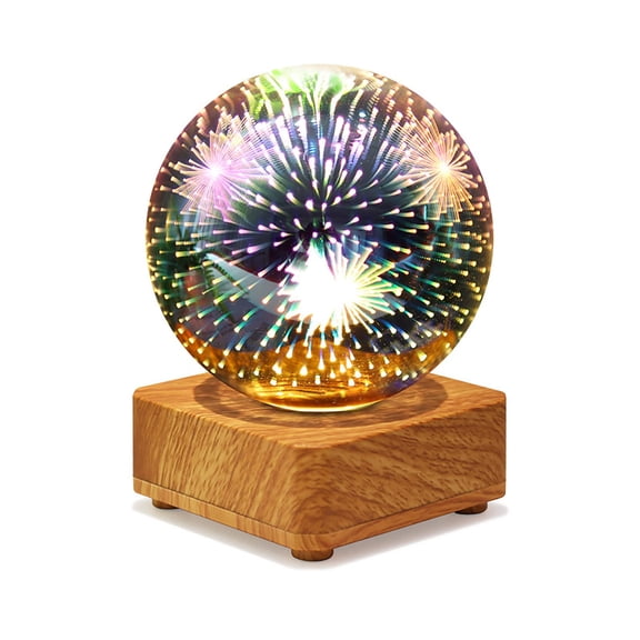 3D Firework Night Light LED Firework Star Effect Projector Lamp USB Power Decorative Table Lamp for Living Room Cafe Festival Party