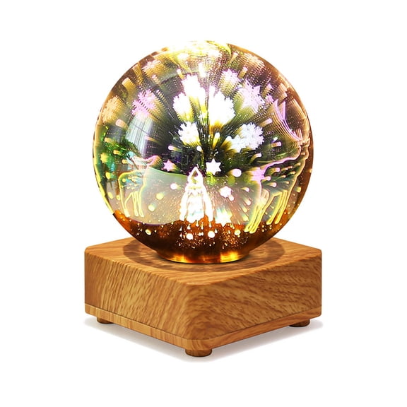 3D Firework Night Light LED Firework Star Effect Projector Lamp USB Power Decorative Table Lamp for Living Room Cafe Festival Party