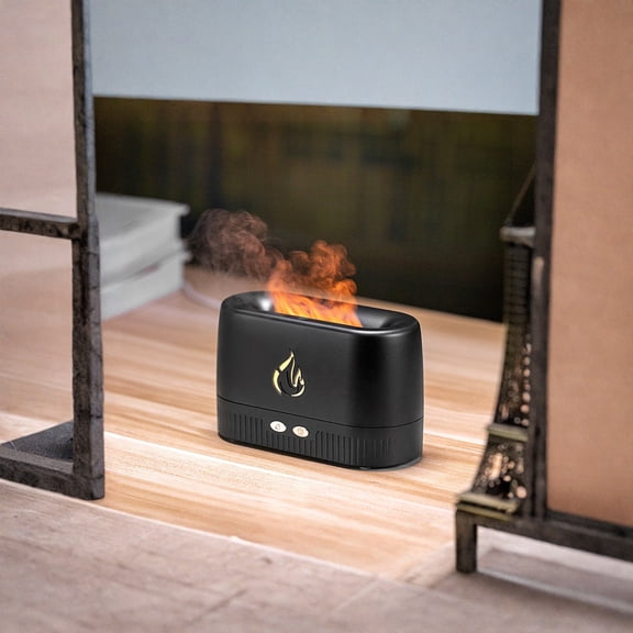 3D Flame Aromatherapy Diffuser, Usb-Powered Desk Humidifier With 7 Color Lights, Home Office Desktop Essential Oil Sprayer