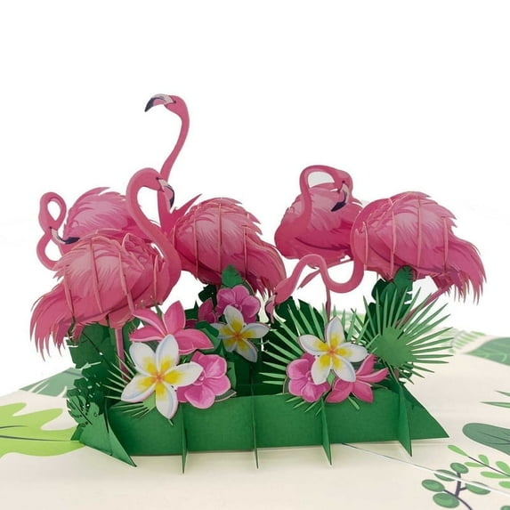 3D Flamingo Pop Up Birthday Card | Popup Cards - Timeless Happy Birthday Card Pop-up Card for Women - Happy Birthday Card for Her, Birthday Card for Daughter, Friend | Unisex Gift Card