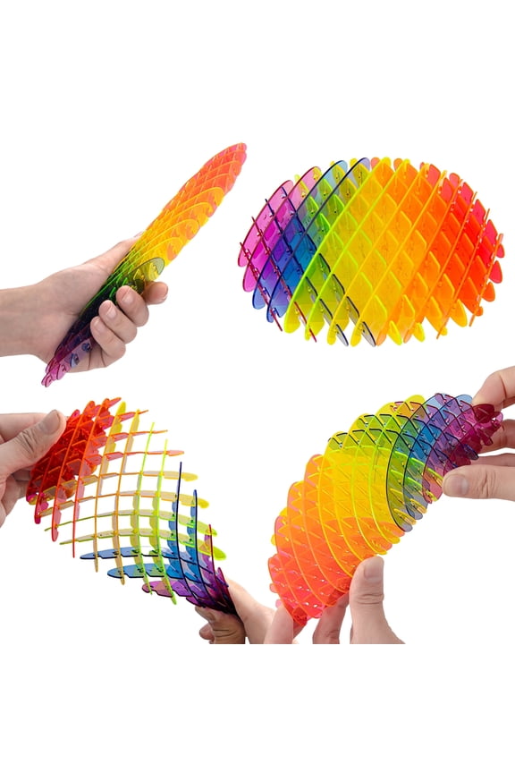 3D Flexible Fidget Worm Toy, Stretchy Sensory Toy for Stress Relief, Quiet Fidget Toy for Kids Teens Adults, Portable Novelty Toys & Amusements for Classroom Office Travel