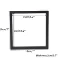 thumbnail image 1 of 3D Floating Frame PE Film Jewelry Gemstone Storage Box Free Floating Bracket Frame Membrane Ring Earring Necklace Display Case Style 8 18x18x2 1 set, 1 of 6