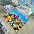 thumbnail image 1 of 3D Floor Mat Rugs Kitchen Beach Waves Runner Carpet Kitchen Washable Non-slip Living Room Carpet Marine Bath Mat Ocean Shells, 1 of 6
