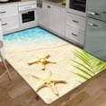 thumbnail image 1 of 3D Floor Mat Rugs Kitchen Beach Waves Runner Carpet Kitchen Washable Non-slip Living Room Carpet Marine Bath Mat Ocean Shells, 1 of 6