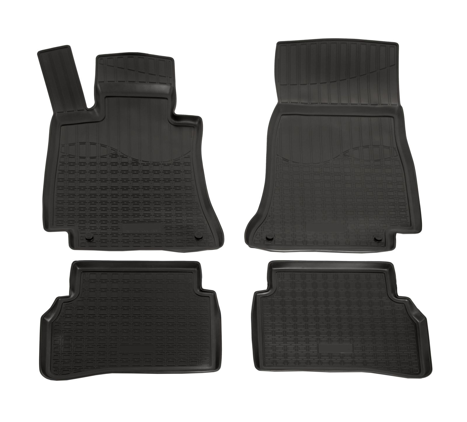 Mercedes-Benz C Class W205 2014-2020 Tailored Black Rubber Floor Mats – Full Set