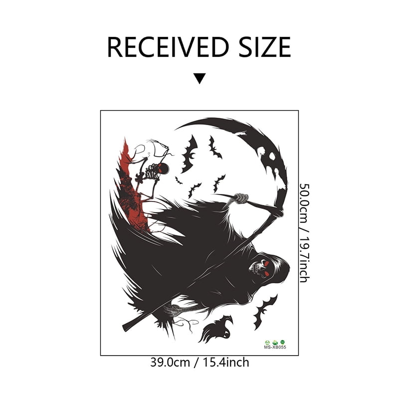 3D Floor Wall Stickers Scary Ghost Halloween Removable Interior ...