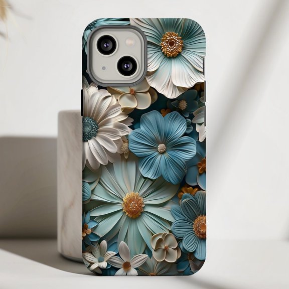 3D Floral Boho Flower Macro Elegant Phone Case 17 16 15 14 13 12 11 Pro Max