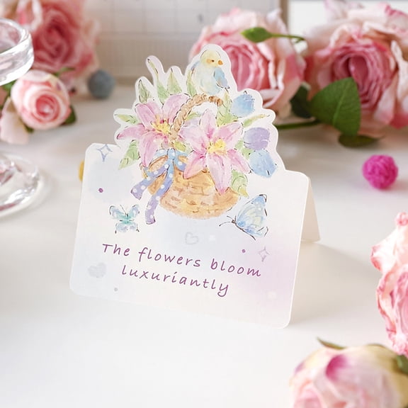 3D Floral Bouquet Greeting Card for Valentine’s Day, Pink Embossed Flower Message Card with Romantic Wording Keepsake Quality for Her Him, Boyfriend Girlfriend Anniversary Love Note