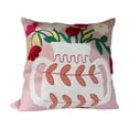 thumbnail image 1 of 3D Floral Embroidered Pillow Cover, Soft Polyester Cushion for Bedroom Office, Bohemian-Style Throw for Window Seat or Car Seat, 1 of 6