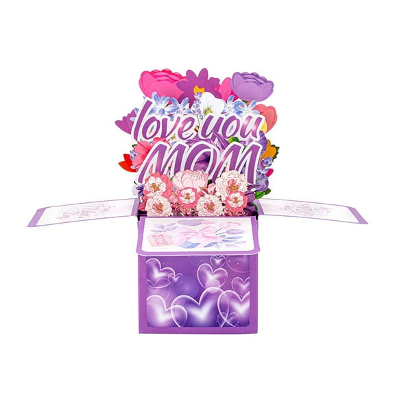 3D Floral Mother’s Day Card, Elegant Handmade Pop Up Greeting Card with Heartfelt Message, Mother’s Day Gift Card for Mom, Wife, Grandma, Premium Paper Card with Envelope