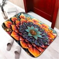 thumbnail image 1 of 3D Flower 15 Non-Slip Memory Foam Bath Rug: Absorbent, Quick-Dry, Machine Washable, Soft & Comfortable - S, 1 of 7