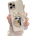 thumbnail image 1 of 3D Flower Bird Soft TPU Bling Phone Case with Shiny Bezel Makeup Mirror for Samsung Galaxy Note 20 10 9 8 Ultra Pro Plus Back Cover, Personality Anti-Drop Bumper(White,Note 20 Ultra), 1 of 8