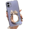 thumbnail image 1 of 3D Flower Bird Soft TPU Bling Phone Case with Shiny Bezel Makeup Mirror for Samsung Galaxy S23 S22 S21 S20 Ultra Plus Pro FE Back Cover, Sparkling Personality Anti-Drop Bumper(Blue,S21 FE), 1 of 8