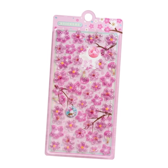 3D Flower Blossom Relief Stickers Embossed Sticker for Wall Decoration Kids Craft Project Notebook Stationery Sticker