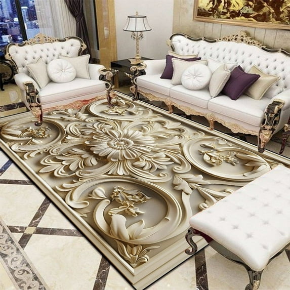 3D Flower Carpets for Living Room Mat Large Bedroom Nordic Style Luxury ration Carpet Non Slip Child