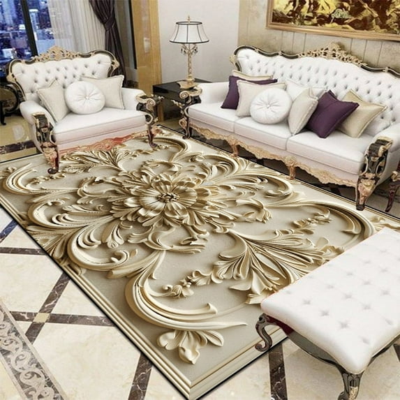3D Flower Carpets for Living Room Mat Large Bedroom Nordic Style Luxury ration Carpet Non Slip Child