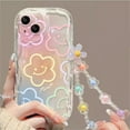 3D Flower Chain Lanyard Case for Samsung Galaxy S24 S23 Ultra S20 FE
