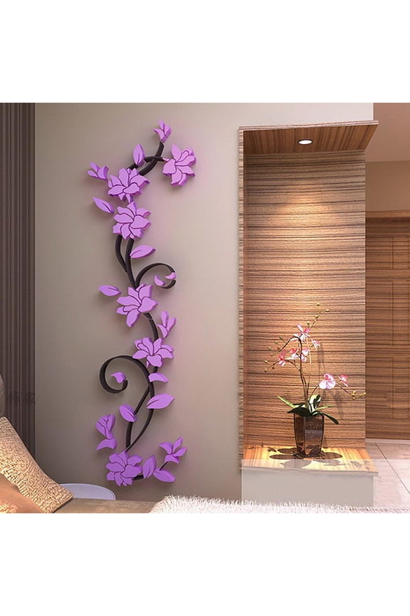 3D Flower DIY Mirror Vinyl Wall Decals Stickers Art Home Room Decor Removable
