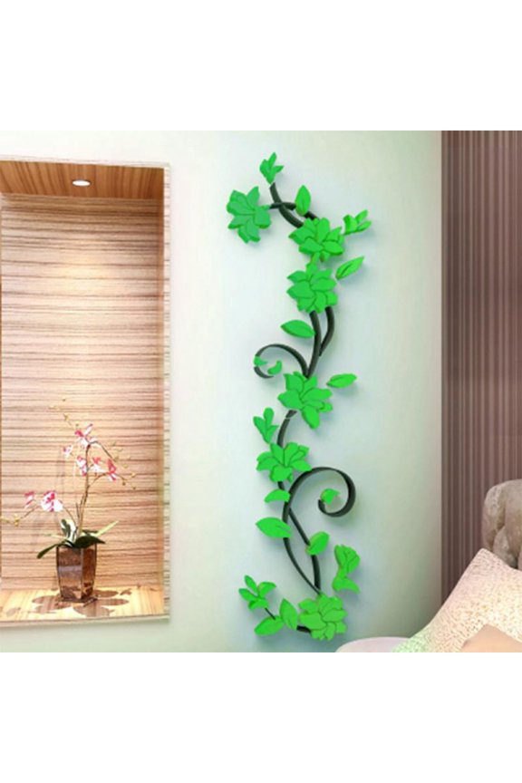 3D Flower DIY Mirror Wall Decals Removable Vinyl Stickers Art Home Decor