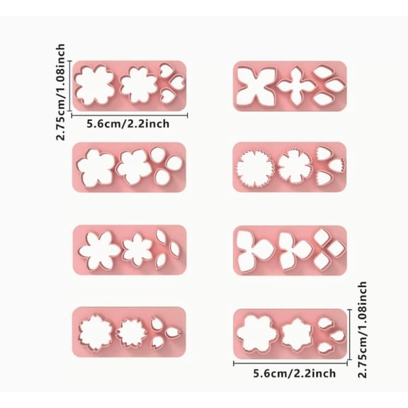 3D Flower DIY Soft Clay Mold Set with Precision Knife Tools for Petal Shapes