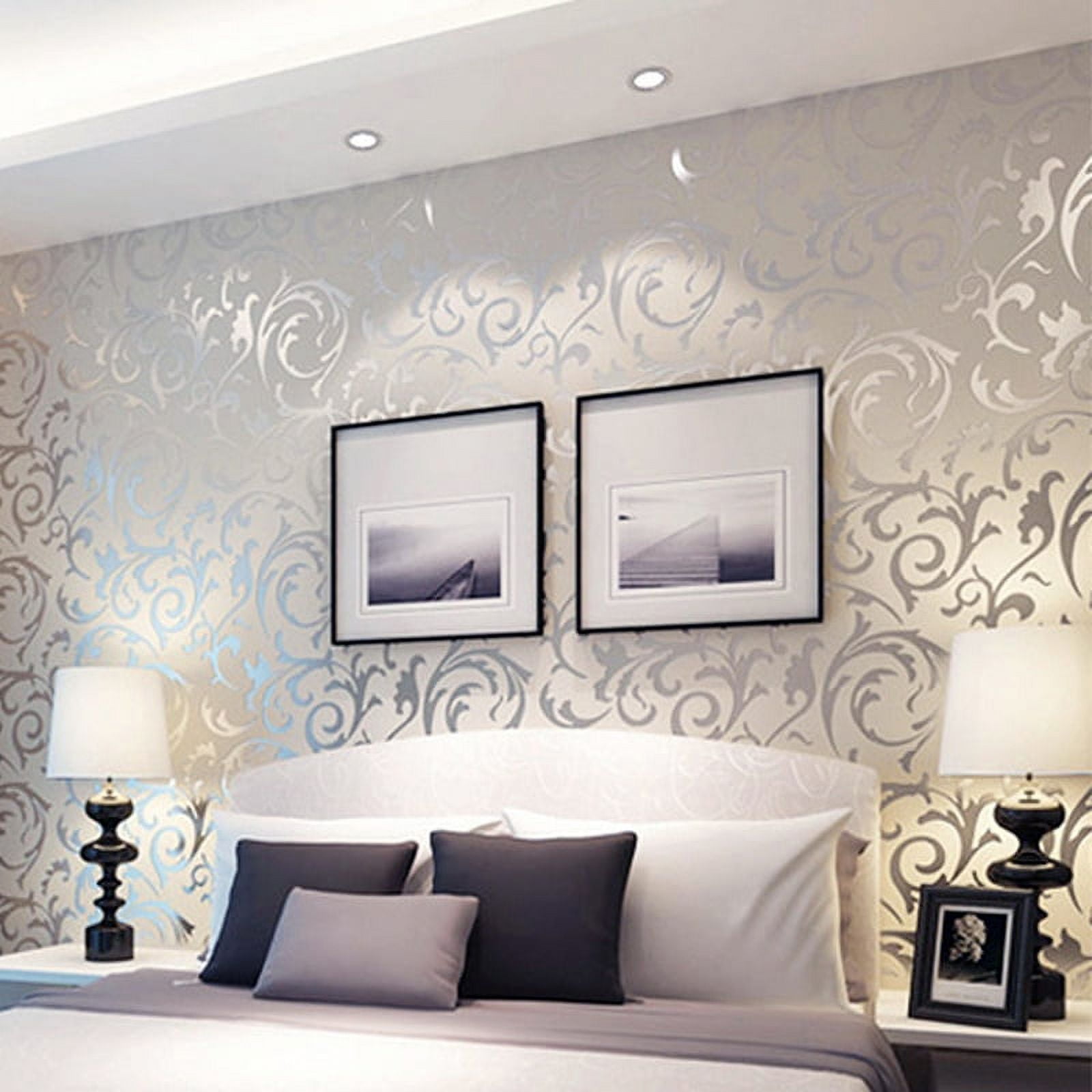 3D Flower Embossed Wallpaper, Removable Wall Decals For Bedroom, Living