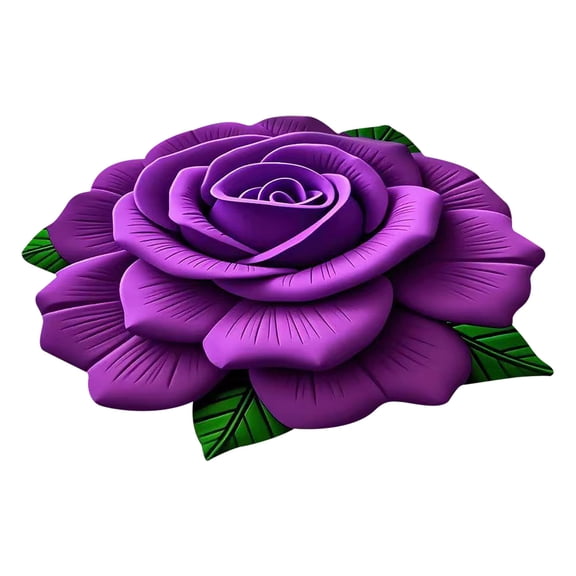 3D Flower Pattern Non-Slip Area Rug - 19.69x19.69in Crystal Velvet Soft Carpet for Bedroom/Dining Room Floor Decor(Purple)