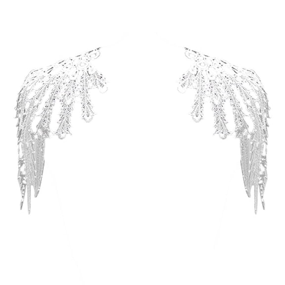 3D Flower Shoulder Appliques Polyester Silk Embroidery Shoulder Patches for Stylish Garment Enhancement Shoulder Decors