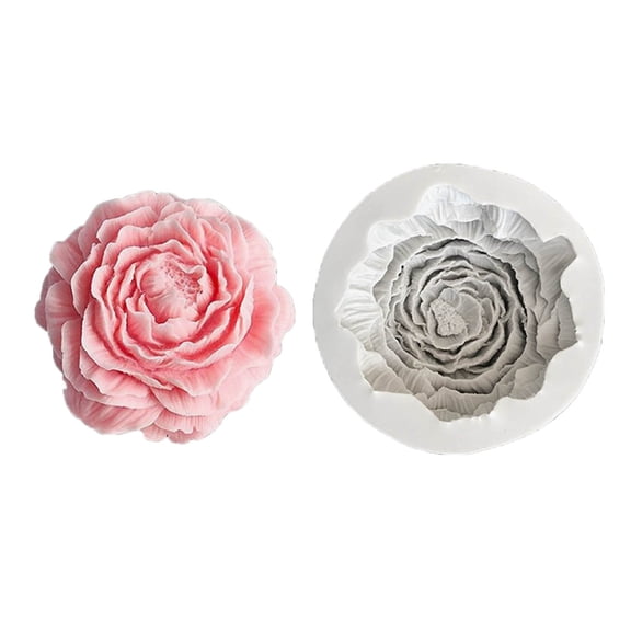3D Flower Soap Molds Handmade DIY Art Fondant Molds Peony Shaped Silicone Moulds