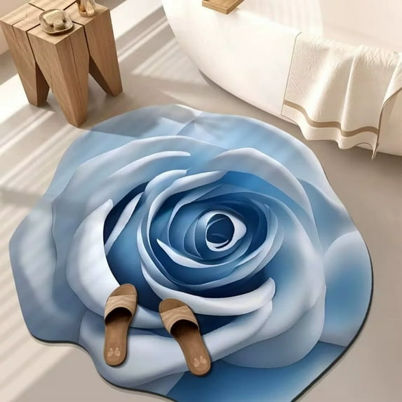 3D Flower Stereo Floor Mat Absorbent Non- Bathroom Rug Decorative Shaped Carpet for Home Kitchen Entrance