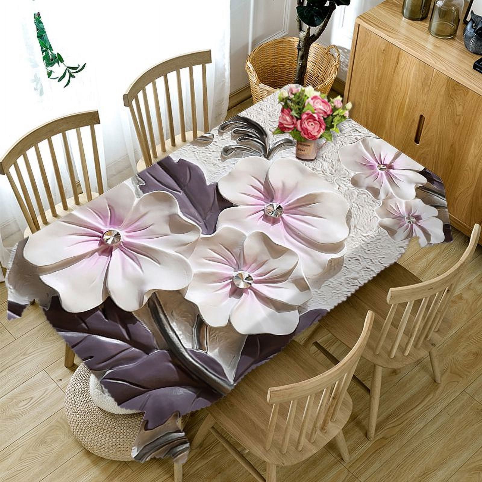 3D Flower Table Cloth Creative Colorful Wall Flower Pattern Table Cloth