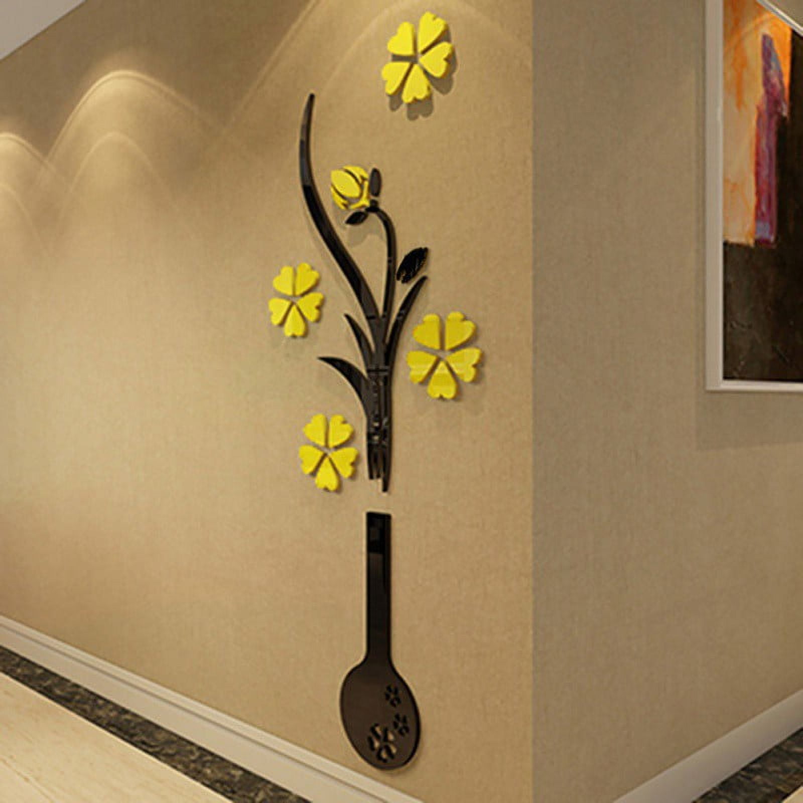 Vinyl Tree of Life 3D Flower Wall Sticker Art Mural Vase Removable