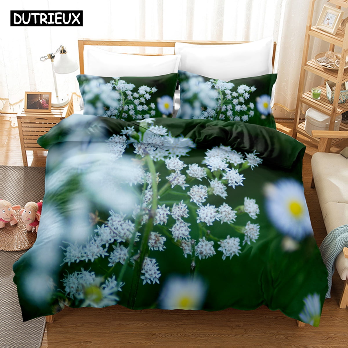3D Flowers Pink Rose Bedding Sets Duvet Cover Set With Pillowcase Twin ...