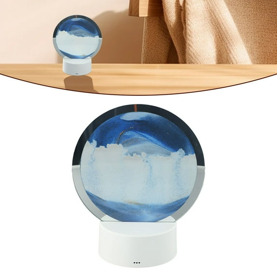 3D Flowing Sand Night Light Hourglass Lamp Moving Sand Picture Decor
