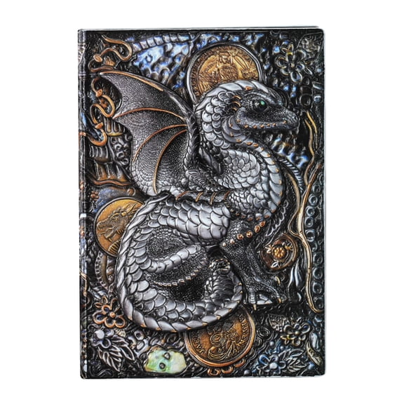 3D Flying Dragon Embossed Journal, 5.7" x 8.5", Hardcover, Fantasy Art for Travel Notes, Creative Writing, Personal Journaling, Striking Design for Home, Travel Use