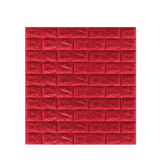 3D Foam Brick Pattern Self-Adhesive Wallpaper 1 Roll, Waterproof Shock-Absorbing Heat-Insulating Wall Covering for Home Decor