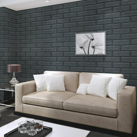 3D Foam Brick Wall Panels Self-Adhesive Peel and Stick Wallpaper for Room Decor TV Backdrop