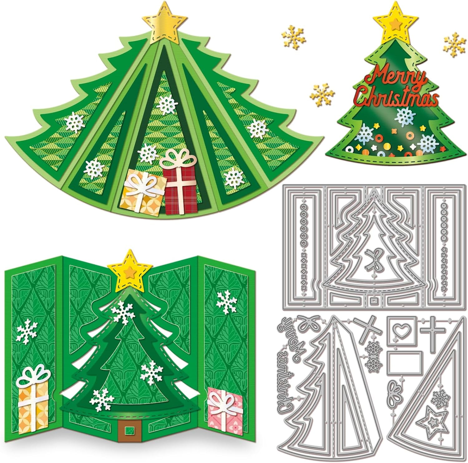 Christmas Heart Angel Tealight Metal Die Cuts - Scrapbooking DIY Template Art Deco Style