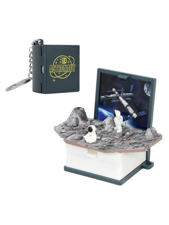 3D Folding Book Space Bomb Explosion Book Idyllic Key Chain Bomb Book Toy Decompression Bag Pendant Gifts For Kids Adults