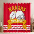 thumbnail image 1 of 3D Football Game 30%-50% Blackout Curtains American Football City Curtains, Sports Rugby Helmet Decorations Window Curtains Cool Sports Decor Curtains & Drapes 42''Wx90''L, Kansas, 1 of 6