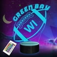 3D Football Green Bay Night Light, Football Gifts, 3D Illumination