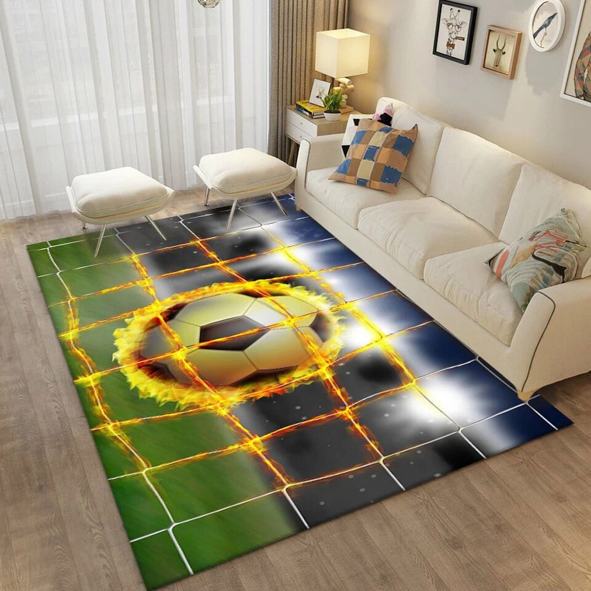 3D Football Printing Floor Mat Carpet Living Room Rug Kids Bedroom ...