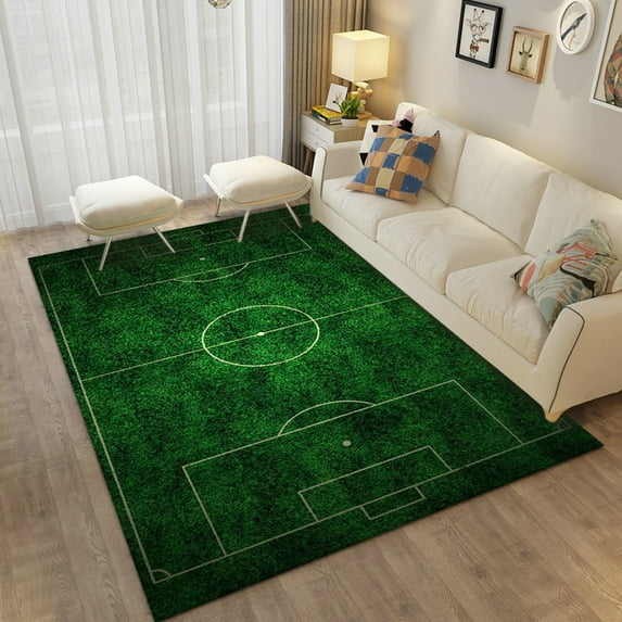 3D Football Printing Floor Mat Carpets for Living Room Soccer Field Area Rug Kids Bedroom Bathroom Mats Antislip Home Mat Rugs