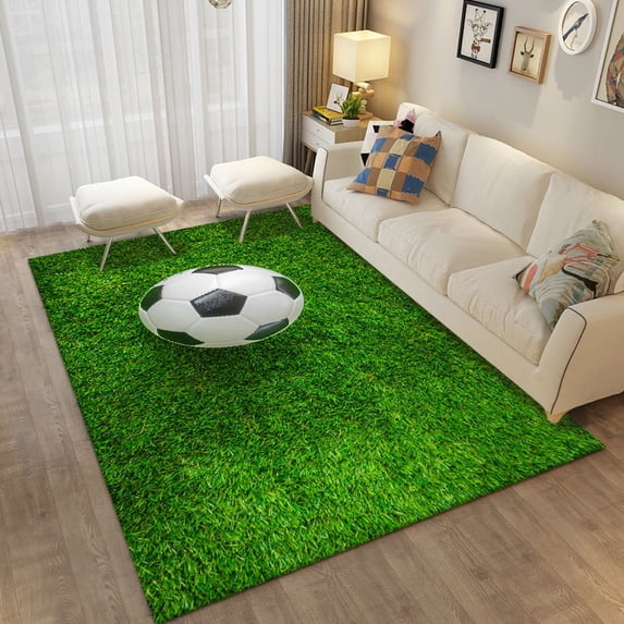 3D Football Printing Floor Mat Carpets for Living Room Soccer Field Area Rug Kids Bedroom Bathroom Mats Antislip Home Mat Rugs