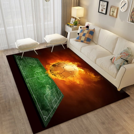 3D Football Printing Floor Mat Carpets for Living Room Soccer Field ...