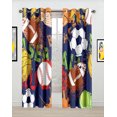 3D Football Soccer Game Window Curtains for Living Room Bedroom Kitchen