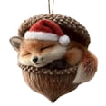 thumbnail image 1 of 3D Forest Animal Acorn Ornaments, Woodland Christmas Decor with Realistic Animal Figures, Resin Hanging Ornaments for Christmas Tree, Home, Party Decor, Cozy Forest Theme Collection, 1 of 6