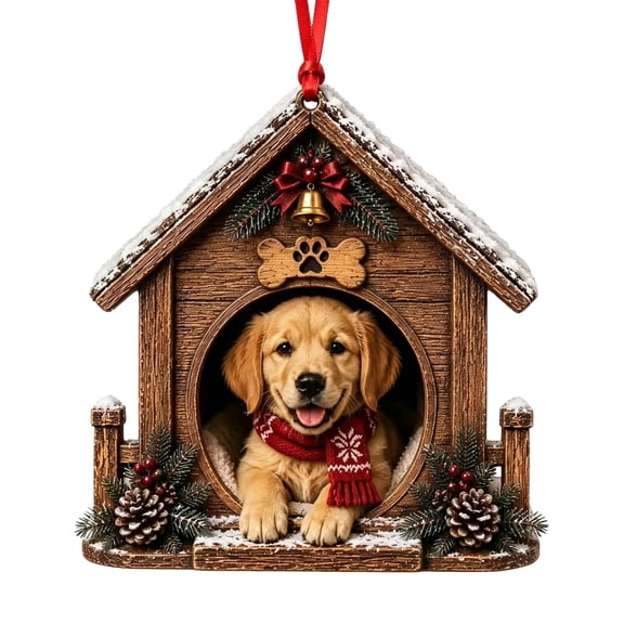 3D Forest Animal Treehouse Ornaments, Woodland Christmas Decor with Realistic Animal Figures, Resin Hanging Ornaments for Christmas Tree, Home, Party Decor, Cozy Forest Theme Collection (J)