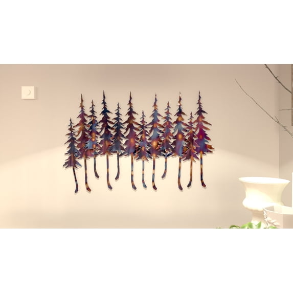 3D Forest Flamed Wall Art
