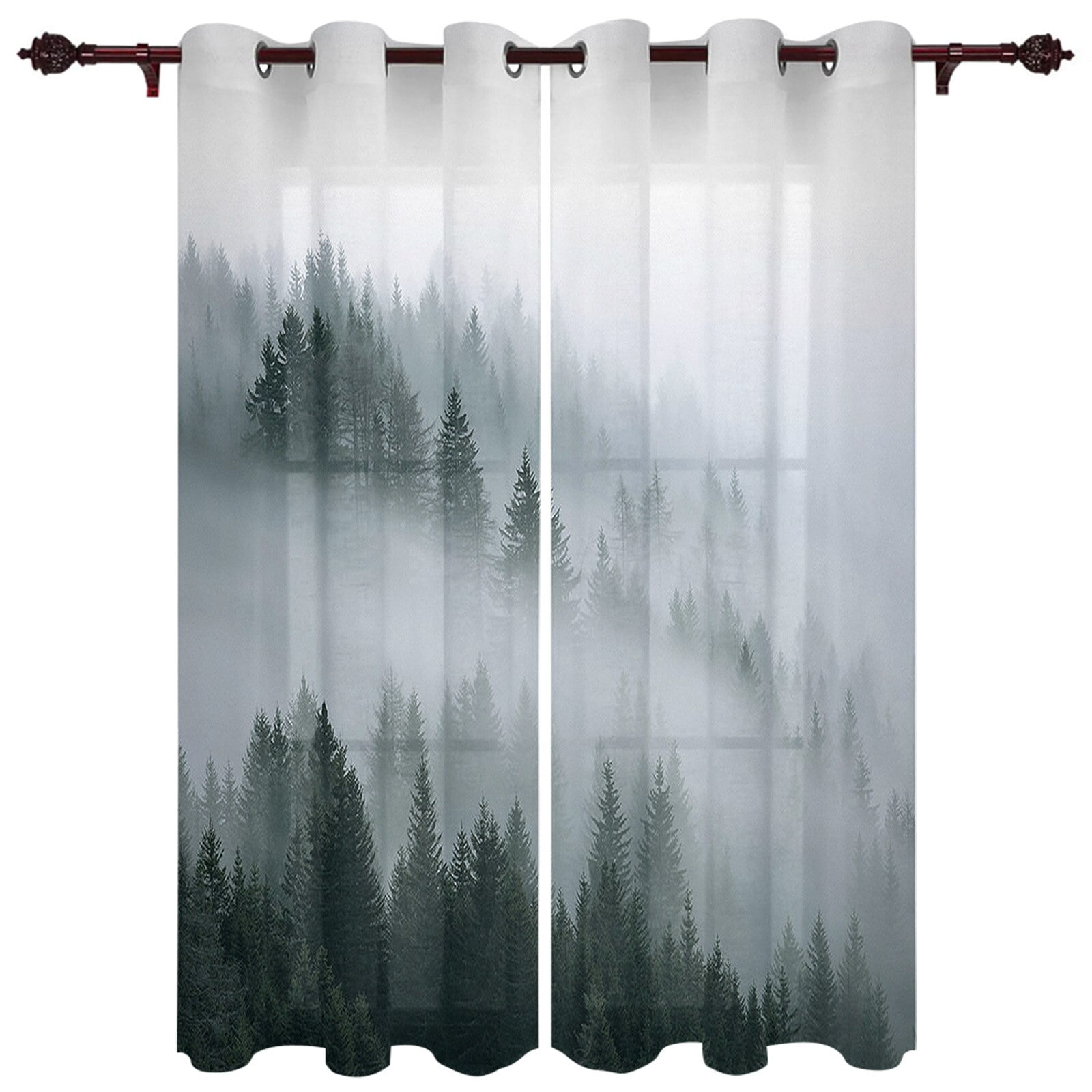 Forest Plaid Quilted Curtains NCU0NTV993