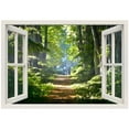 thumbnail image 1 of 3D Forest View Removable Window Wall Sticker, Nature Landscape Decal for Home Decor, 1 of 7